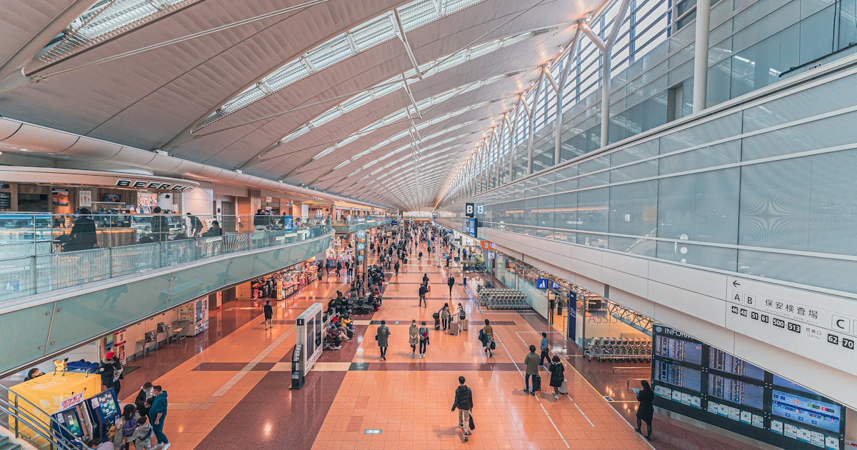 Japan airport scene — what to do when your flight is cancelled by a typhoon